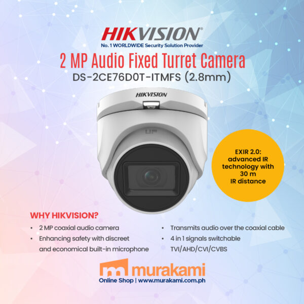 Hikvision	DS-2CE76D0T-ITMFS (2.8mm)
