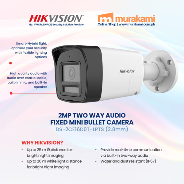 Hikvision	DS-2CE16D0T-LPTS (2.8mm)