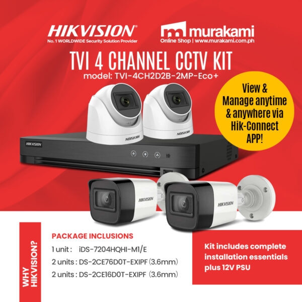 Hikvision TVI-4CH2D2B-2MP-Eco+