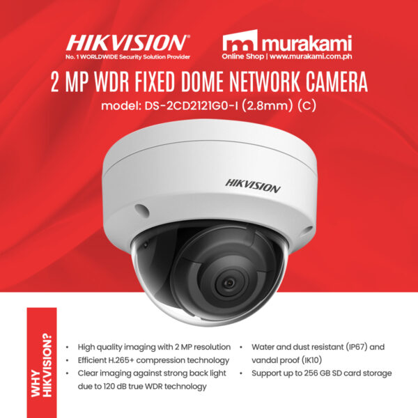 Hikvision	DS-2CD2121G0-I (2.8mm) (C)