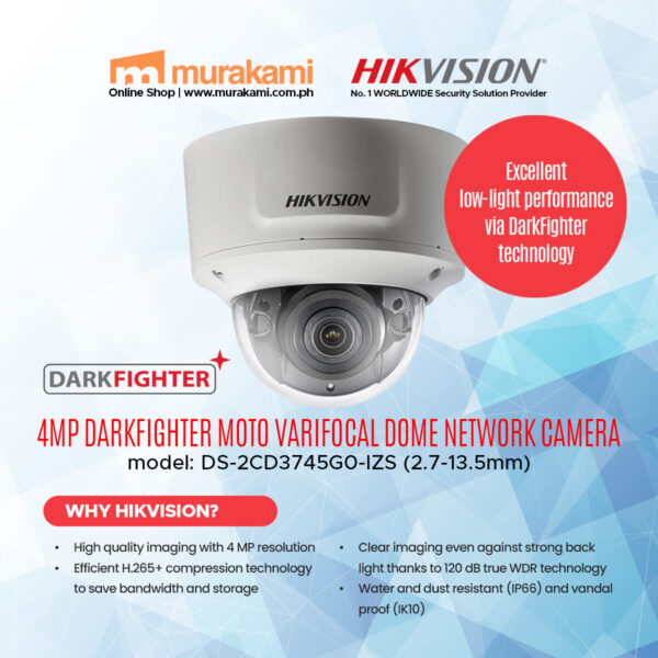 Hikvision	DS-2CD3745G0-IZS (2.7-13.5mm)