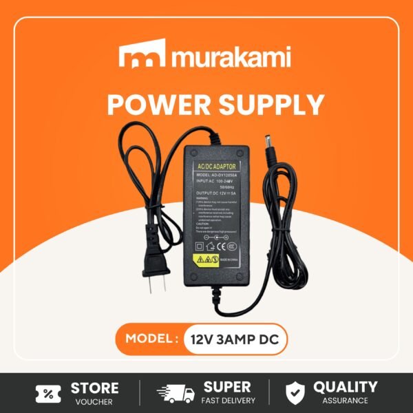Power Supply (12V 3amp DC) for Best Fingerprint Devices, CCTV Cameras & Routers