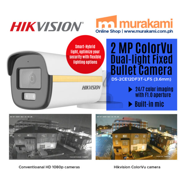 Hikvision	DS-2CE12DF3T-LFS (3.6mm)