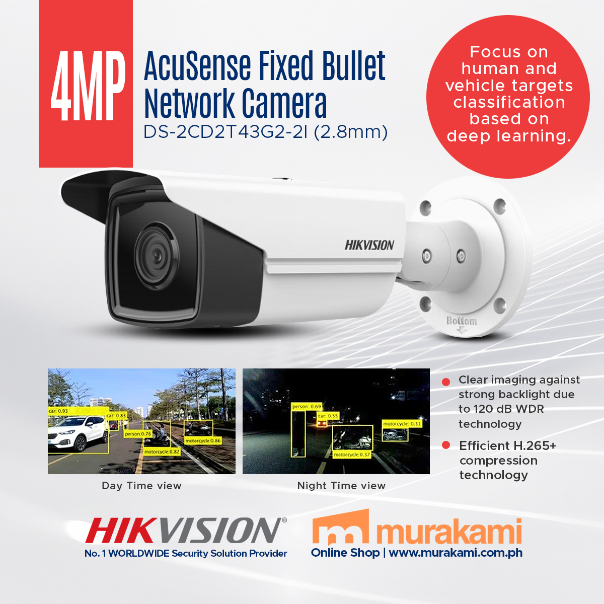 Hikvision	DS-2CD2T43G2-2I (2.8mm) - Image 1