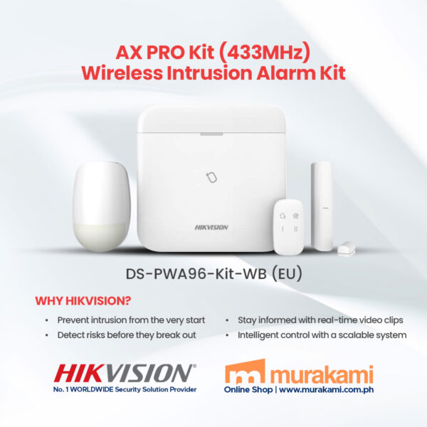 Hikvision	DS-PWA96-Kit-WB (EU)	AX PRO Kit (433MHz)