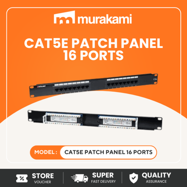 Installation Essential (Cat5e Patch Panel 16 ports) for Amazing Structured Network Cabling & Ethernet Management Solution