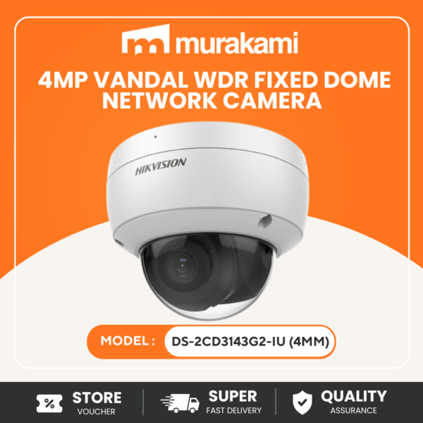 Hikvision (DS-2CD3143G2-IU) for Amazing 4MP AcuSense Dome CCTV Camera