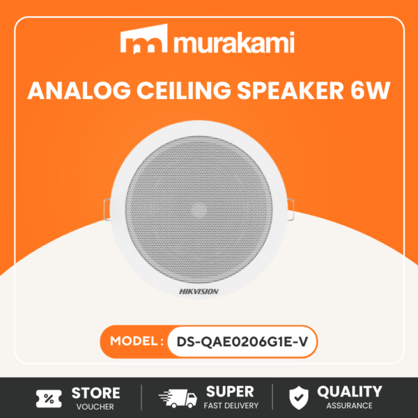 Hikvision (DS-QAE0206G1E-V) 6W for Best Public Address Ceiling Speaker