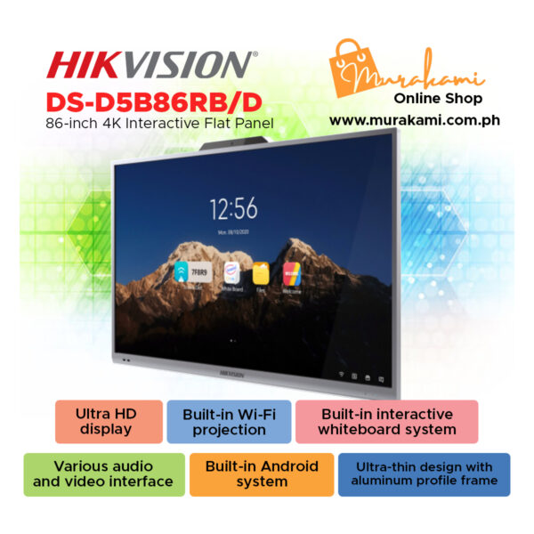 Hikvision	DS-D5B86RB/D 86-inch 4K Interactive Display W/ Camera and Microphone array