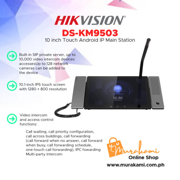 Hikvision	DS-KM9503 10 inch Touch Android IP Main Station