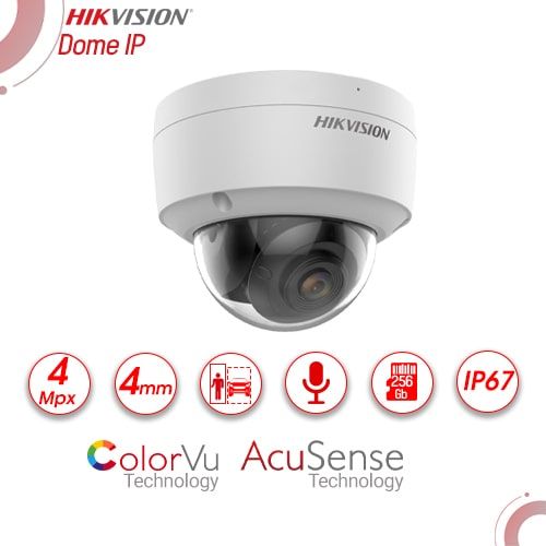 Hikvision	DS-2CD2147G2-L (2.8mm) (C) 4 MP ColorVu Fixed Dome Network Camera