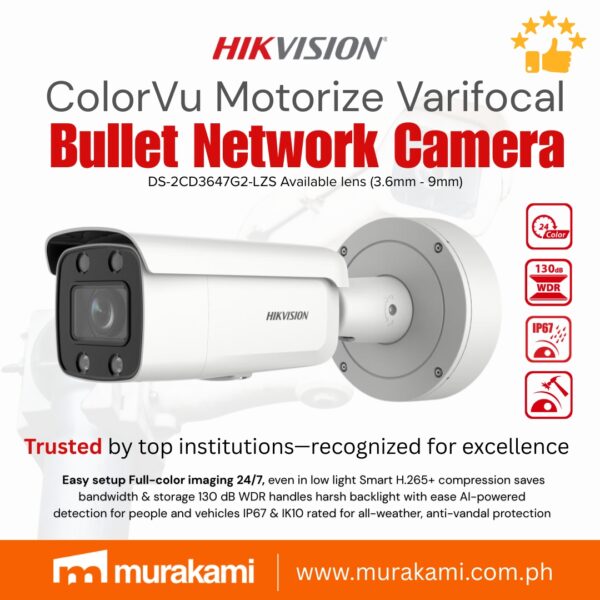 Hikvision	DS-2CD3647G2-LZS (3.6mm - 9mm) IP Camera