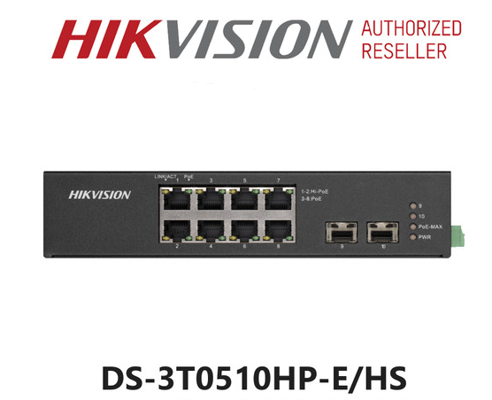 Hikvision	DS-3T0510HP-E/HS 8 Port Gigabit Unmanaged Harsh POE Switch