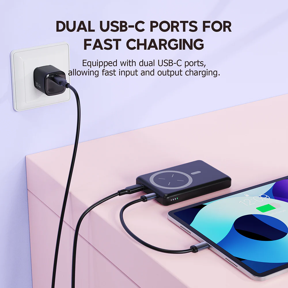 3 IN 1 Magnetic Wireless Charging Powe Bank "Quick Charge Car Charger" (WPB-10) - Image 2