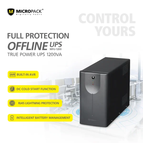 TRUE POWER UPS 1200VA (MFU-1200-BK)