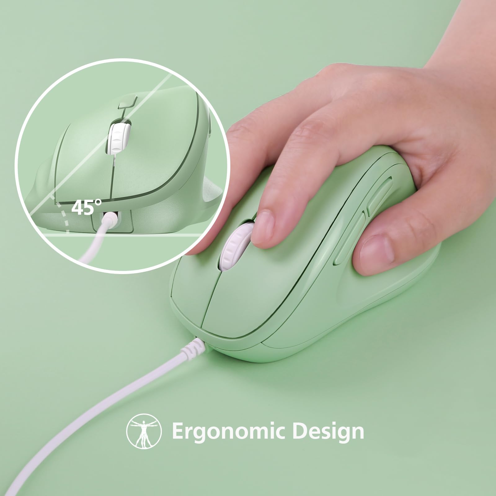 Wired Optical Vertical Mouse (MP-V01) - Image 2