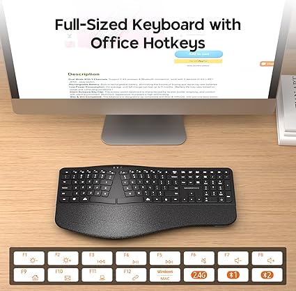 2.4G+Bluetooth Rechargeable Keyboard (K-E01B) - Image 4