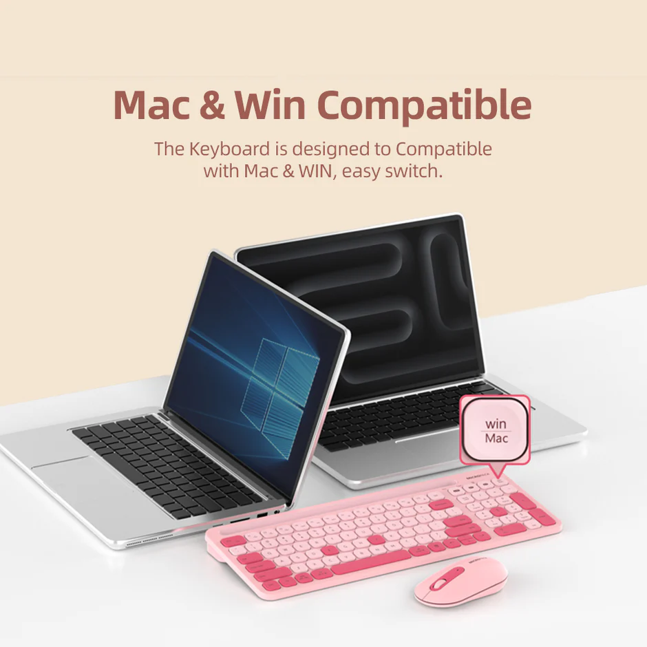 2.4G+Bluetooth Wireless Keyboard and Mouse Combo (KM-238W) - Image 2