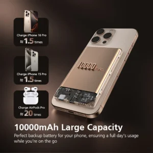 2 in 1 Slim Magnetic Wireless Power Bank (WPB-10S)