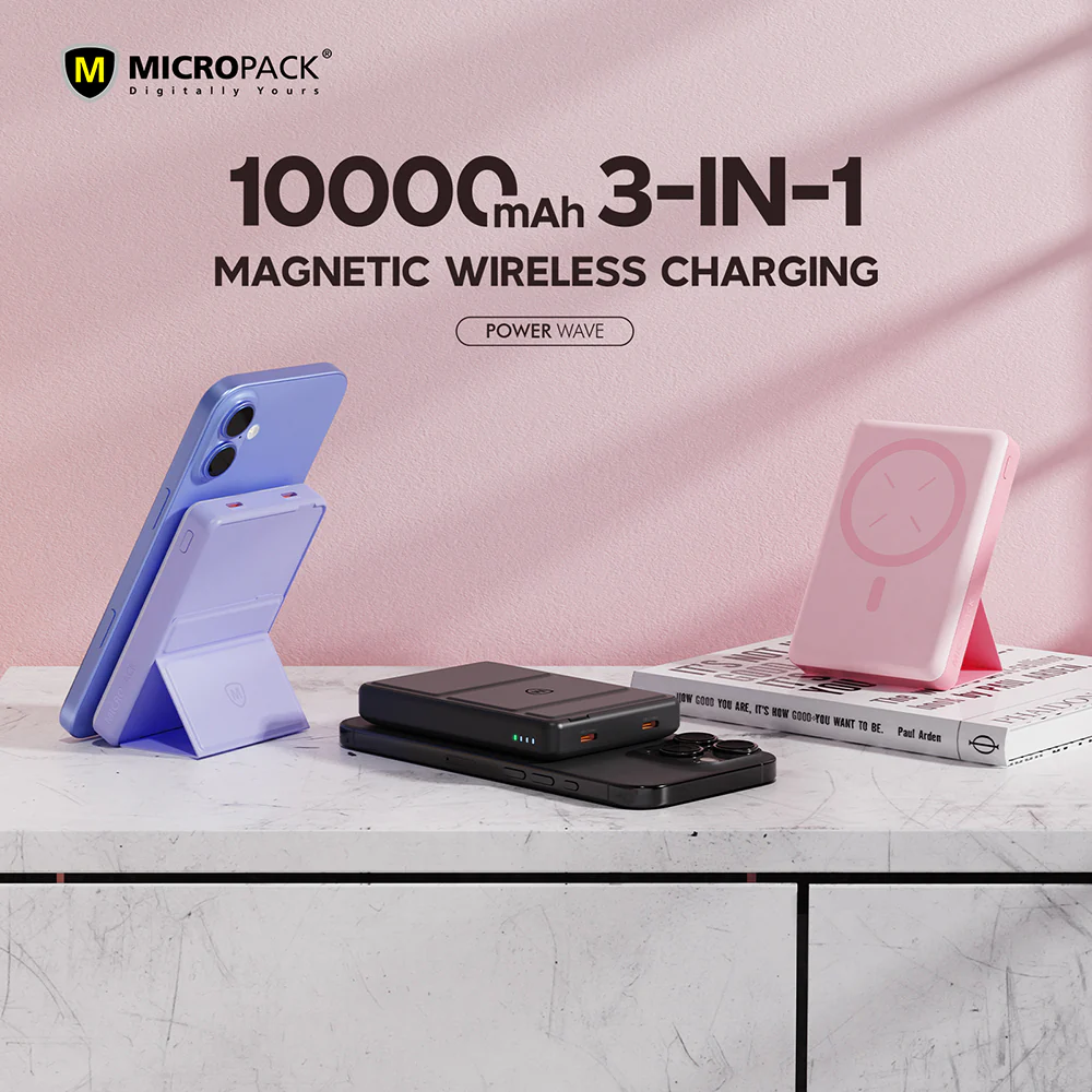 3 IN 1 Magnetic Wireless Charging Powe Bank "Quick Charge Car Charger" (WPB-10) - Image 2