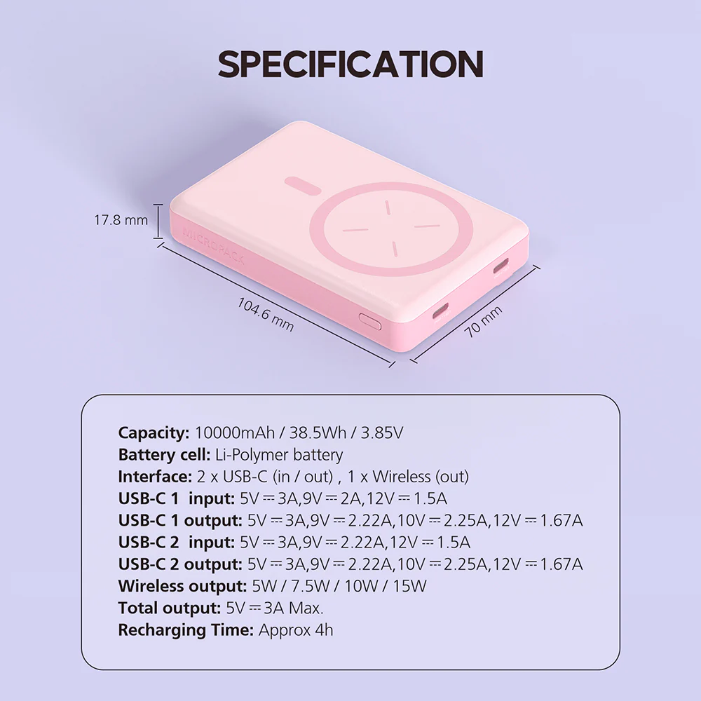 3 IN 1 Magnetic Wireless Charging Powe Bank "Quick Charge Car Charger" (WPB-10) - Image 3