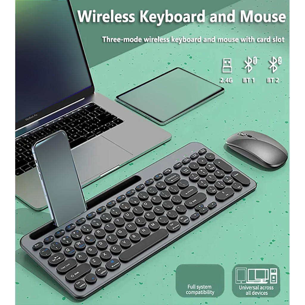 2.4G+Bluetooth Wireless Keyboard and Mouse Combo (KM-238W)