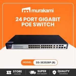 Hikvision (DS-3E2528P) (B) For A Magnificent 24 Port Gigabit Full Managed POE Switch