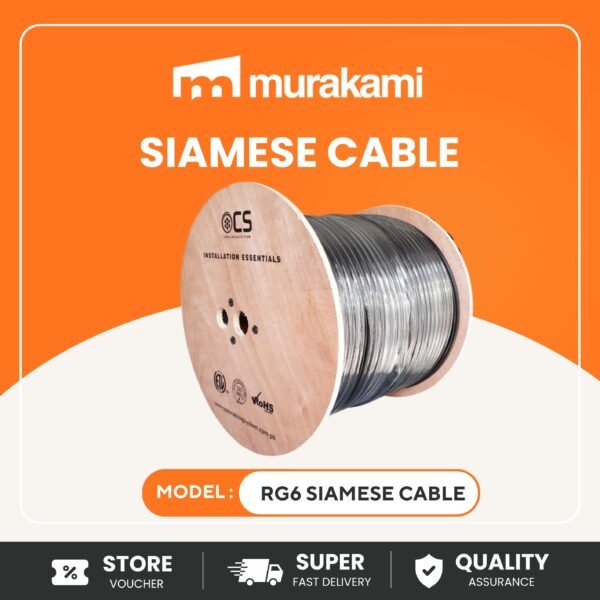 OCS Cables (RG6 Siamese Cable) Power Siamese Cable for Surveillance Cameras