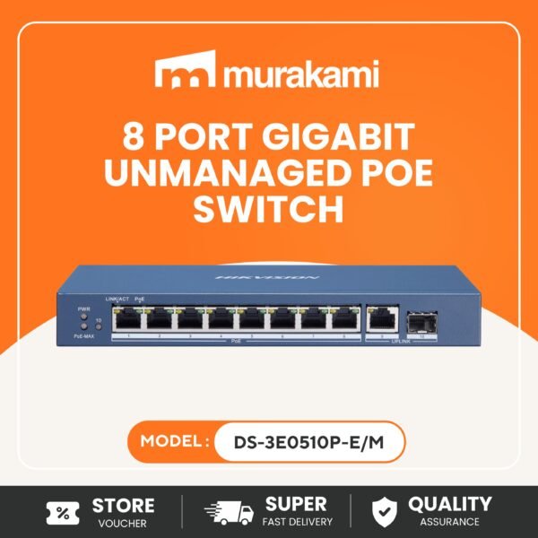 Hikvision (DS-3E0510P-E/M) for Best 8-Port Gigabit PoE Switch