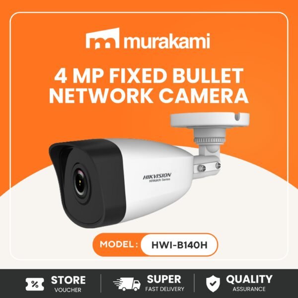 Hikvision (HWI-B140H) For A Smart And Secure 4 MP Fixed Bullet Network Camera HiWatch-IPC and NVR