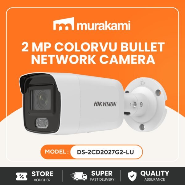 Hikvision (DS-2CD2027G2-LU) For A Quality Build 2 MP ColorVu Fixed Mini Bullet Network Camera