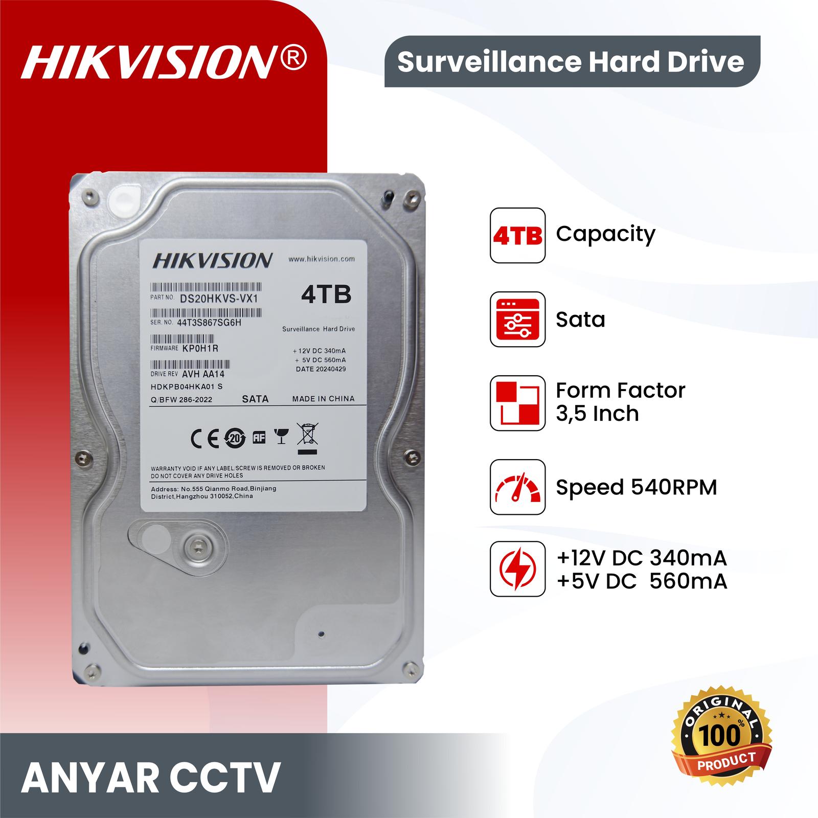 Hard Disk DS-40HKVS-VX1 (4TB)