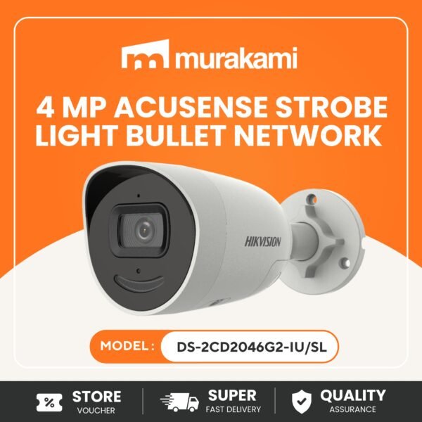 Hikvision (DS-2CD2047G2-LU/SL) For A  First Class 4 MP ColorVu Strobe Light and Audible Warning Fixed Mini Bullet Network Camera