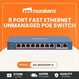 Hikvision (DS-3E0310HP-E) For A Best 8 Port Fast Ethernet Unmanaged POE Switch