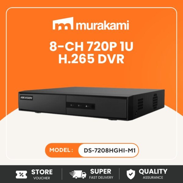Hikvision (DS-7208HGHI-M1) for Better DVR 8-Channel Turbo HD Recorder with Motion Detection 2.0 Human Vehicle Analysis H.265+ HDMI VGA Output