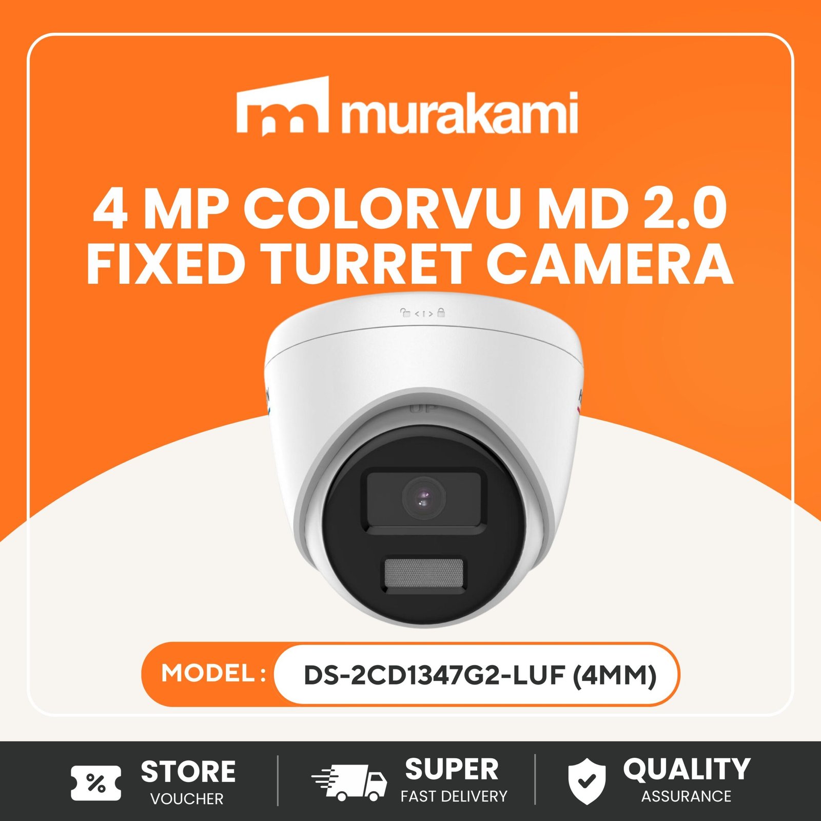 Hikvision (DS-2CD1347G2-LUF) (4mm) for Better IP Colorvu 4MP