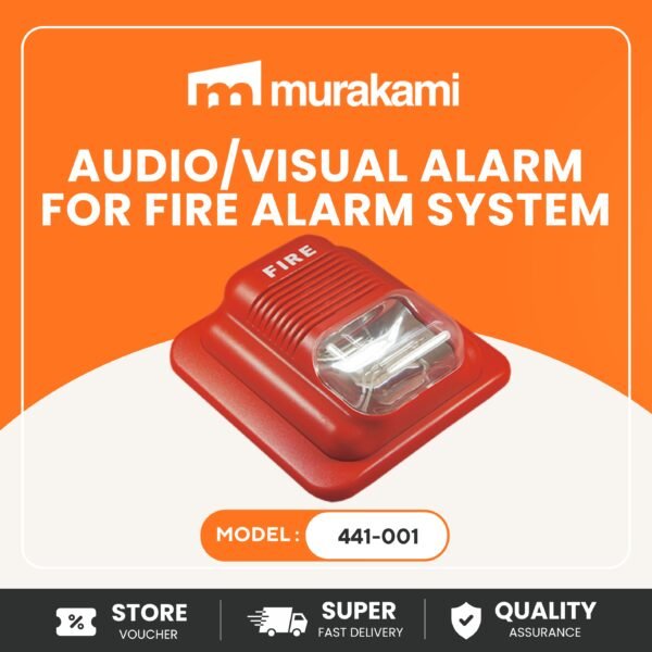Fire Alarm (441-001) for Best Audio Visual Alarm Non-Addressable 90dB Siren with White Strobe Light