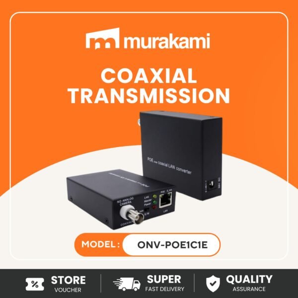 Coaxial Transmission (ONV-POE1C1E) for Better Power over Coax PoE Extender BNC to IP Camera Converter