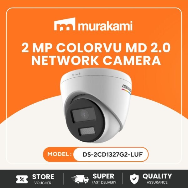 Hikvision (DS-2CD1327G2-LUF) (4mm) For Best And Protective Survilance 2 MP ColorVu MD 2.0 Fixed Turret Network Camera