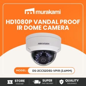 Hikvision (DS-2CC52D5S-VPIR) (3.6mm) for Amazing 2MP Security Camera IR 20m Vandal Resistant Dome
