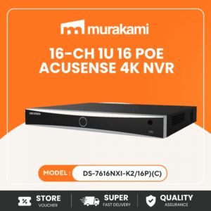 Hikvision (DS-7616NXI-K2/16P)(C) for Amazing16 Channel 4K AI NVR with Built-in PoE