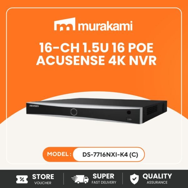 Hikvision (DS-7716NXI-K4) (C) for Best AcuSense NVR 16 Channel with Face Recognition