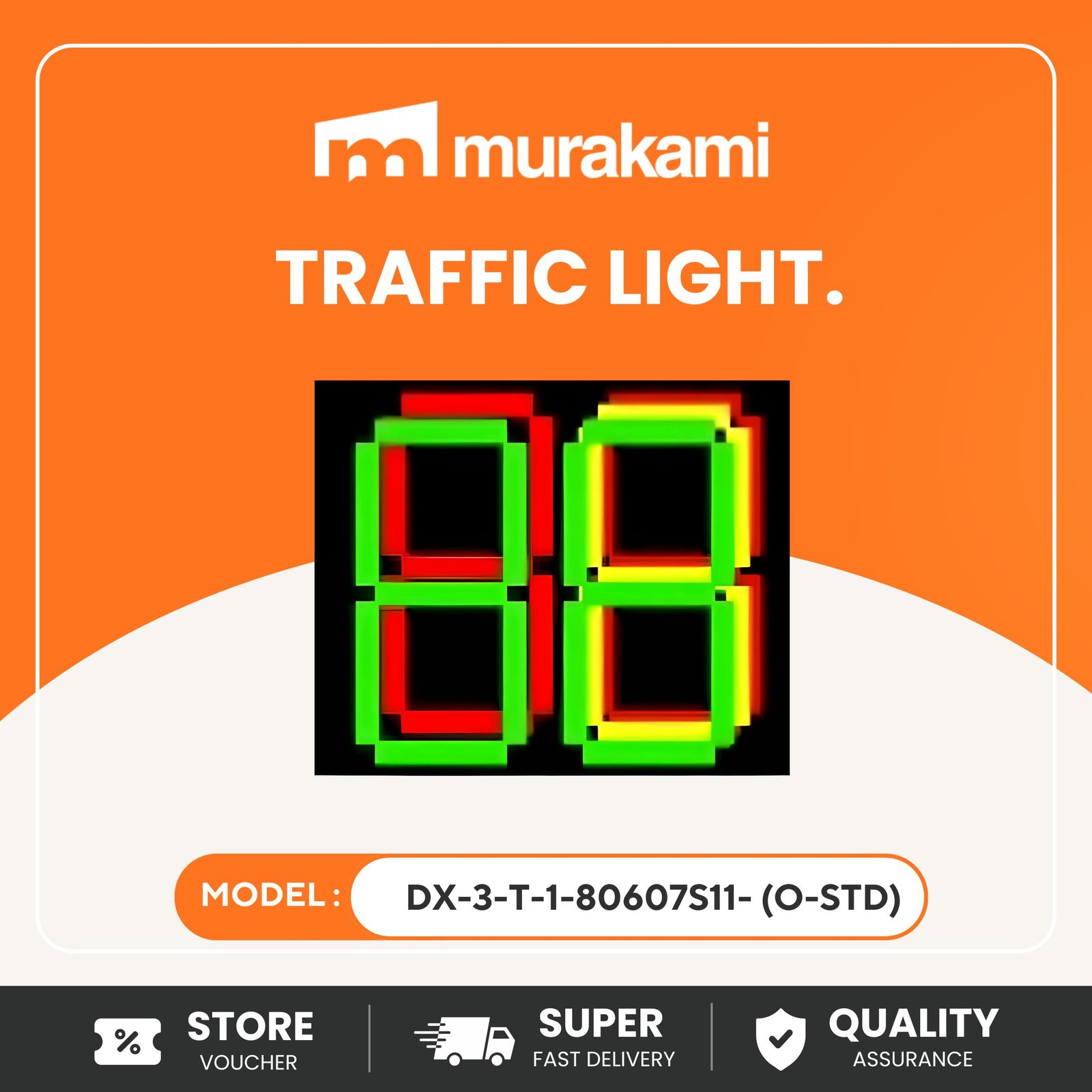 Hikvision (DX-3-T-1-80607S11-1) (O-STD) for Smart Traffic Signal with Digital Timer