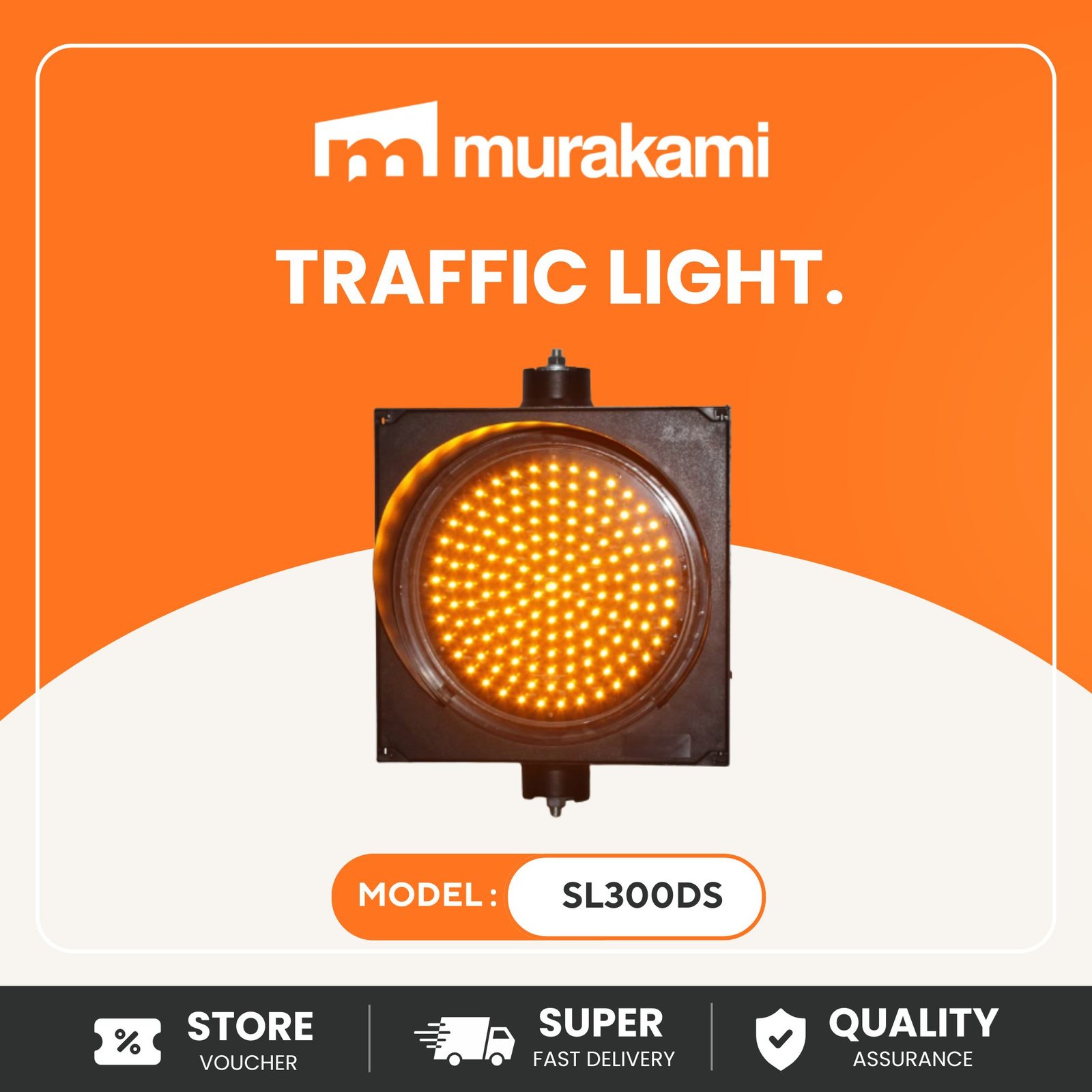 Tanan (SL300DS) for Better 300mm LED Yellow Flashing Traffic Light