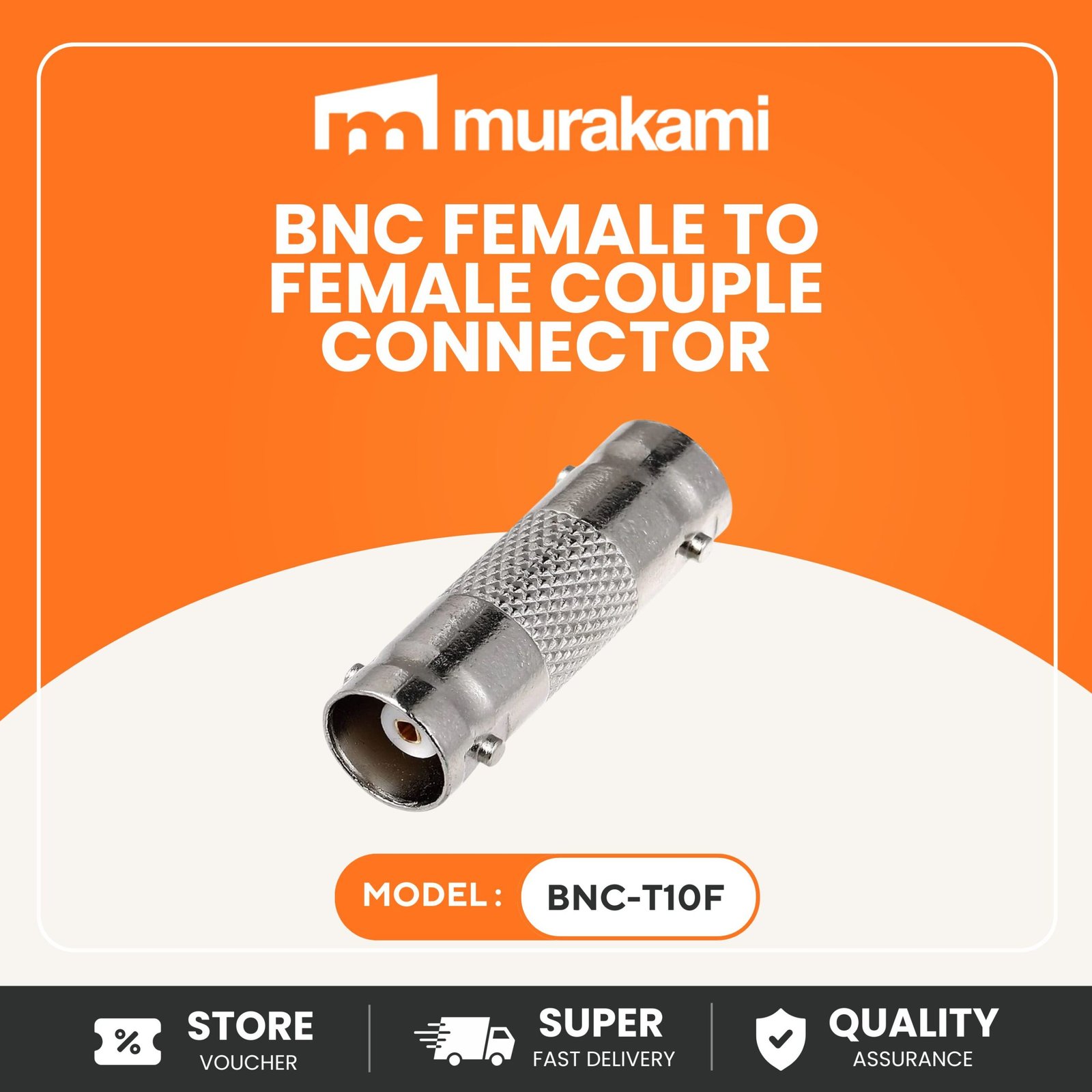 OCS (BNC FEMALE TO FEMALE COUPLE CONNECTOR) (BNC-T10F) for Best Coaxial Cable Coupler