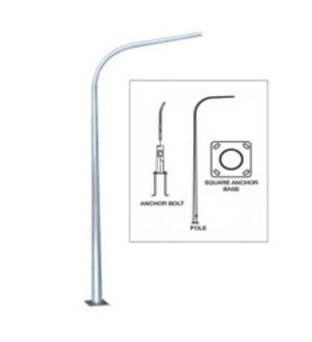 Solar Street Light (Streetlight Lamp Post Single Arm)