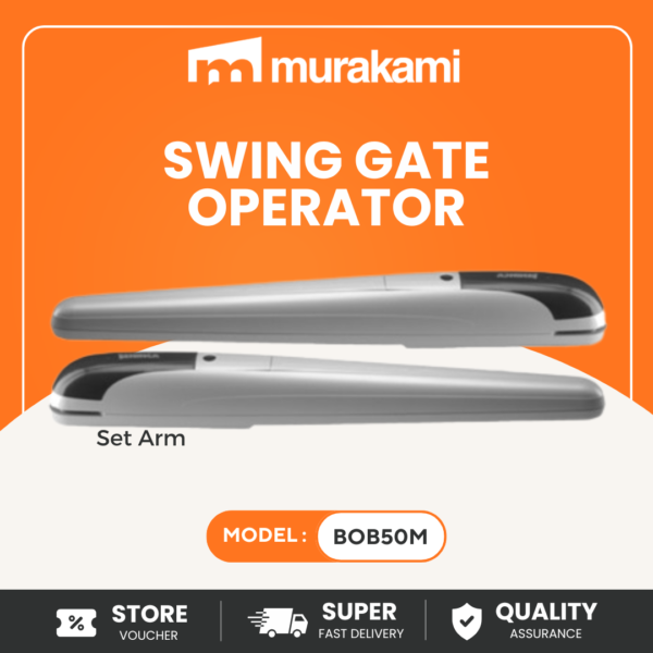 Beninca BOB50M Automatic Swing Gate Arm Set | Powerful Heavy-Duty Gate Operator Motor Kit