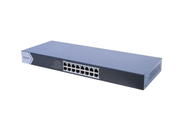 Hikvision (DS-3E0516-E(C)) – Best 16-Port Gigabit Unmanaged Switch with High-Speed Network Transmission for Reliable CCTV & LAN Solutions