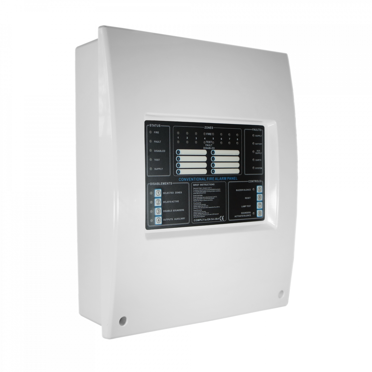 Numens (4002-01) – Best Non-Addressable Fire Alarm Control Panel with 16 Zone Support, Plastic Enclosure & White Design - Image 2