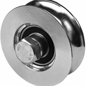 Hi Motion (102.140) – Best Galvanized Wheel with Bolt & Half-Round Groove Design for Sliding Gate Applications